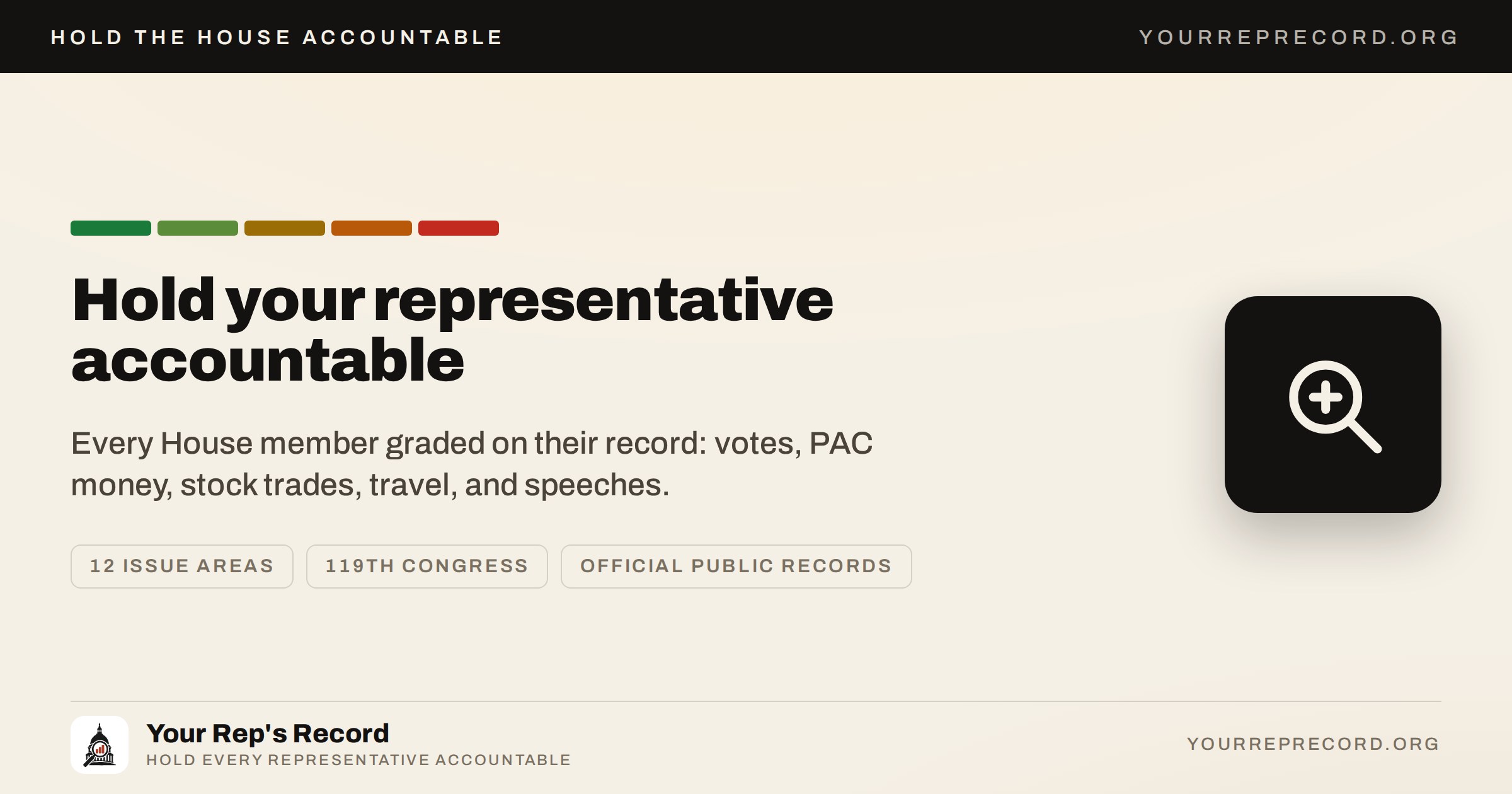 Your Rep's Record — Hold Every Representative Accountable